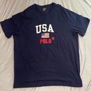 POLO RALPH LAUREN MENS PRE OWNED T-SHIRT NAVY BLUE 3XLT